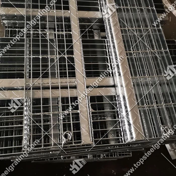 Press-locked Steel Grating Stair Treads